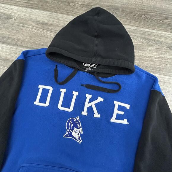 Vintage Duke Blue Devils Hoodie Sweatshirt Mens XL Blue NCAA Basketball Y2K - Picture 1 of 6
